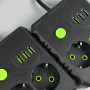 Мережевий подовжувач UA Power F13U 3USB 2 розетки 2m
