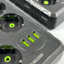 Мережевий подовжувач UA Power F17U 3USB 6 розеток 2m