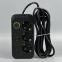 Мережевий подовжувач UA Power F09U 4USB+Type-C 2.1A 3 розетки 6m