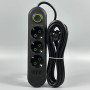 Мережевий подовжувач UA Power F03U 3USB 3 розетки 2m
