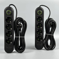 Мережевий подовжувач UA Power F04U 3USB 4 розетки 6m