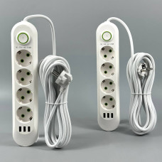 Мережевий подовжувач UA Power F04U 3USB 4 розетки 6m