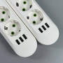 Мережевий подовжувач UA Power F04U 3USB 4 розетки 6m