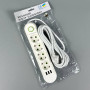 Мережевий подовжувач UA Power F04U 3USB 4 розетки 6m