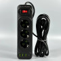 Мережевий подовжувач UA Power F23U 3USB+Type-C 3 розетки 4m