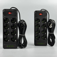 Мережевий подовжувач UA Power F34U 4USB+2Type-C 3.1A 8 розеток 6m