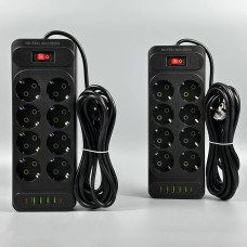 Мережевий подовжувач UA Power F34U 4USB+2Type-C 3.1A 8 розеток 2m