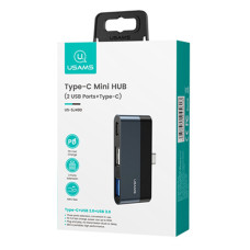 USB-C HUB Usams US-SJ490 2USB+Type-C