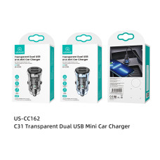 Автомобільний зарядний пристрій Usams US-CC162 C31 Mini  2USB 15W