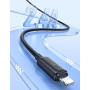 Data Cable Usams US-SJ699 Striped KY Series Lightning 2.4A 3m