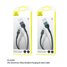 Data Cable Usams US-SJ450 U55 Aluminum Alloy Braided Micro 2A 1m