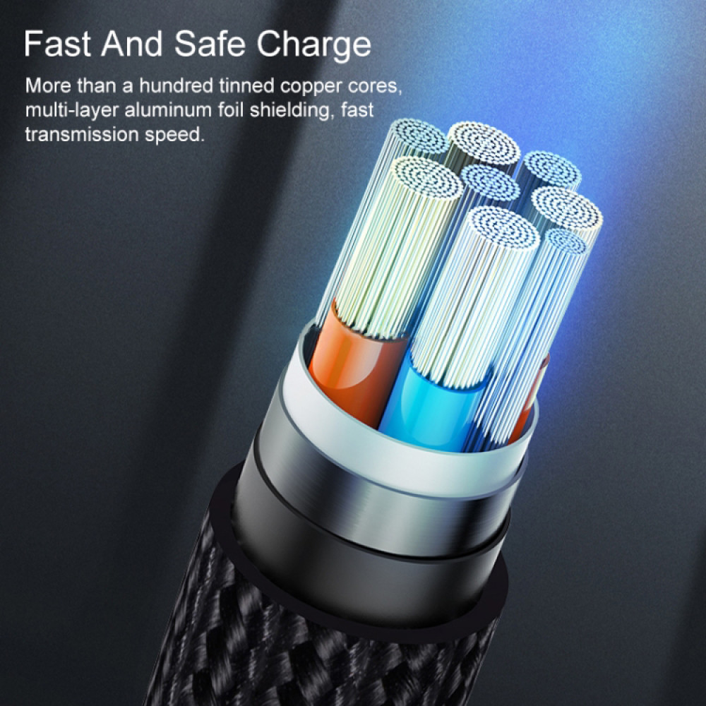 Data Cable Usams US-SJ449 U55 Aluminum Alloy Braided Type-C 2A 1m