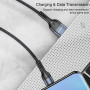 Data Cable Usams US-SJ449 U55 Aluminum Alloy Braided Type-C 2A 1m