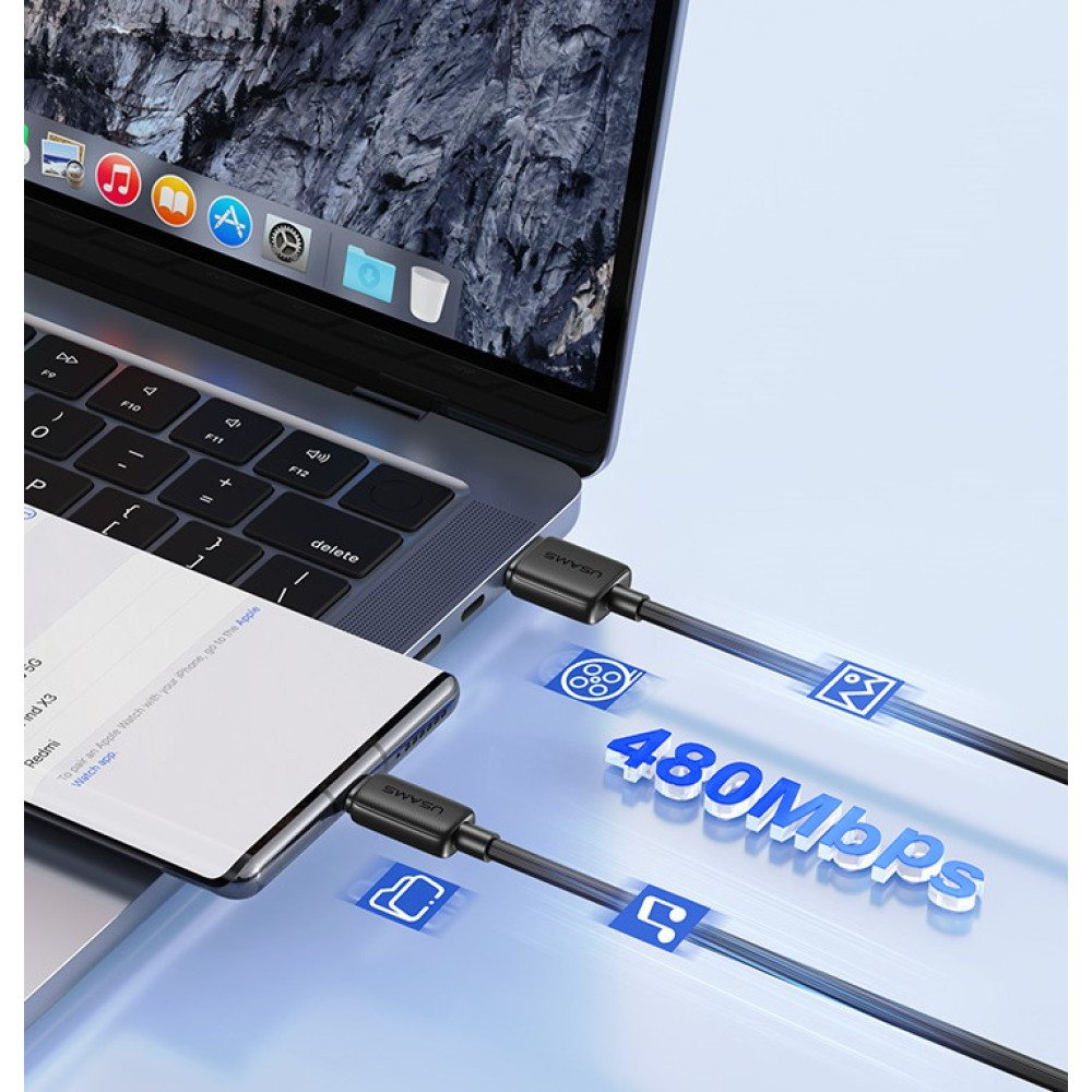 Data Cable Usams US-SJ688 KY Series Type-C 3A 1m
