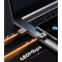 Data Cable Usams US-SJ686 Zine Alloy Type-C 66W 1.2m