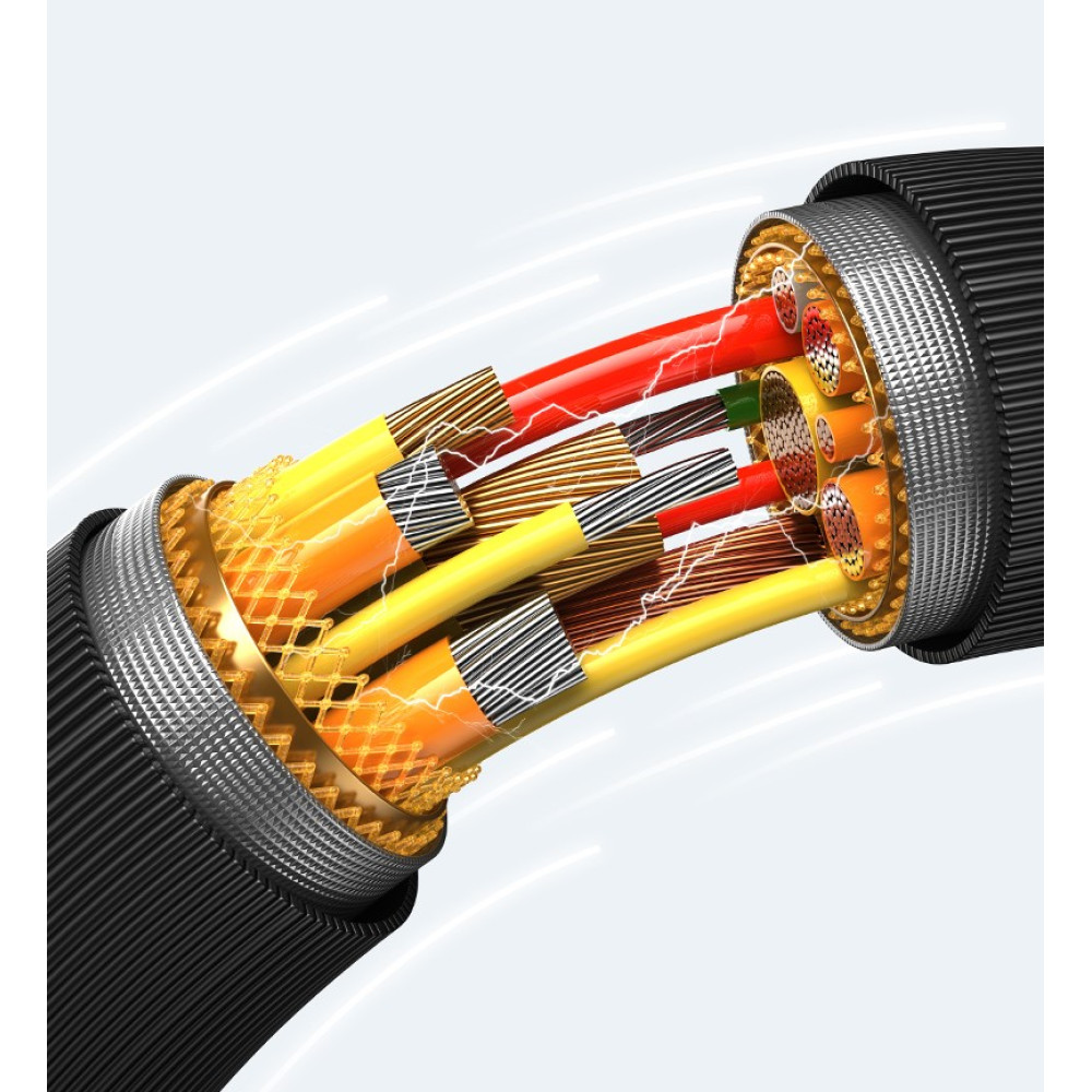 Data Cable Usams US-SJ698 Striped KY Series Type-C 3A 3m