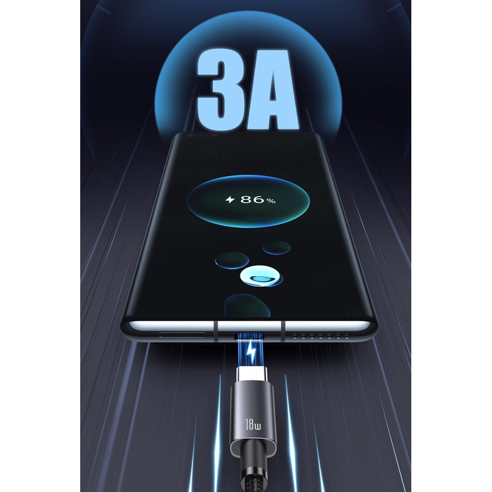 Data Cable Usams US-SJ680 Aluminum Alloy Sufeng Series Type-C 3A 0.25m