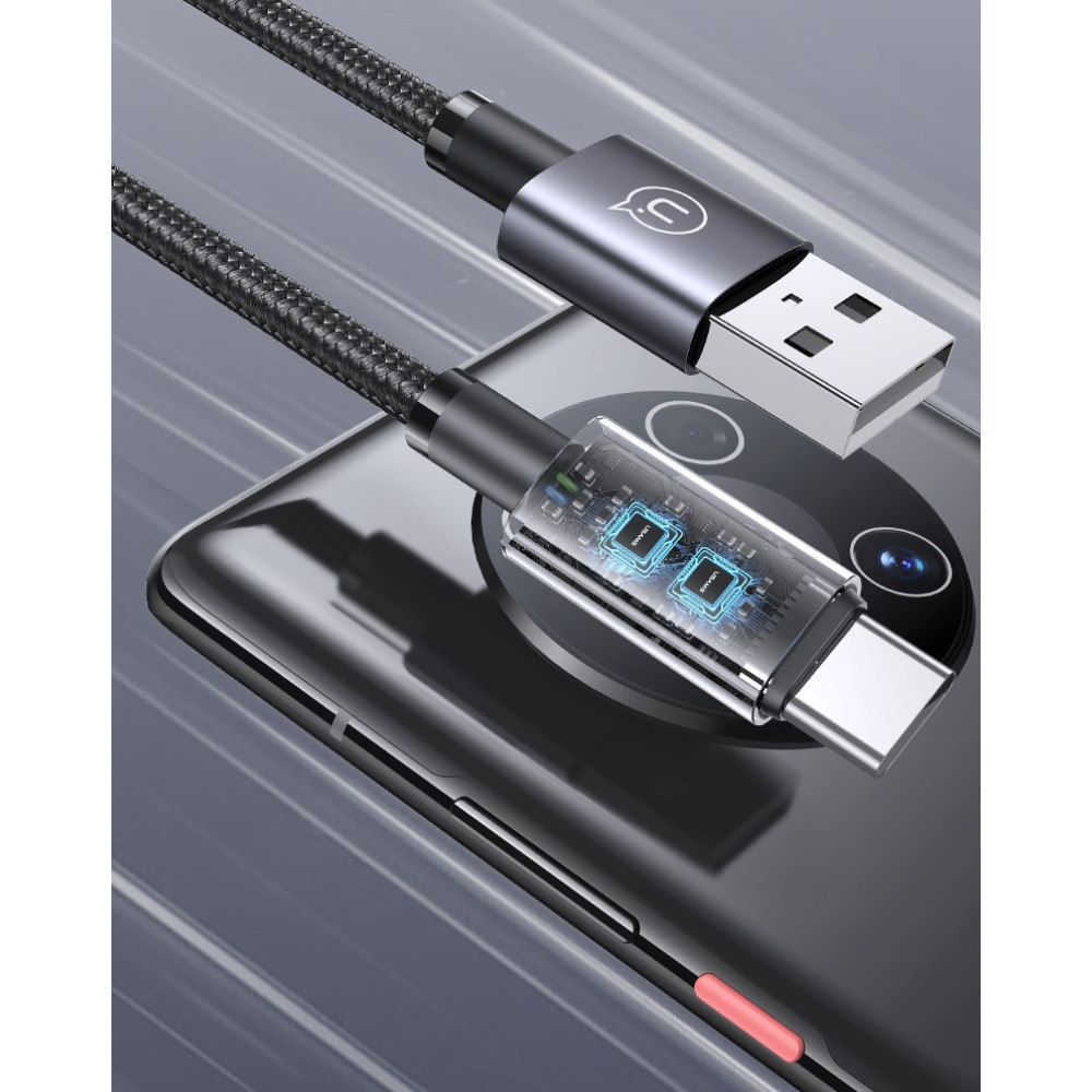 Data Cable Usams US-SJ666 Aluminum Alloy Sufeng Series Type-C 3A 2m