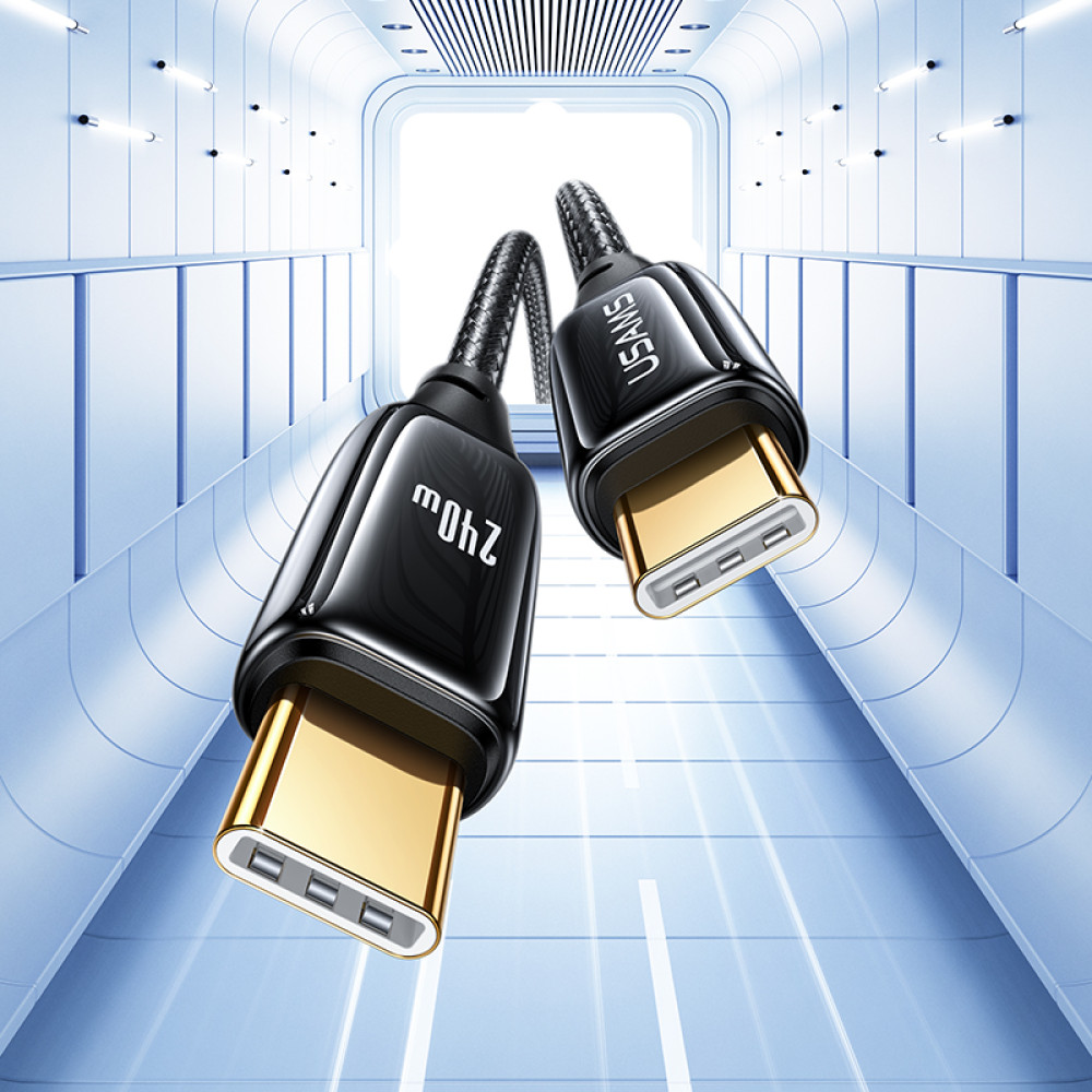 Data Cable Usams US-SJ581 U82 Zinc Alloy Type-C to Type-C 240W 2m
