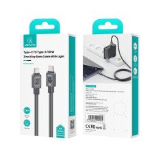 Data Cable Usams US-SJ684 Zine Alloy Type-C to Type-C 100W 1.2m