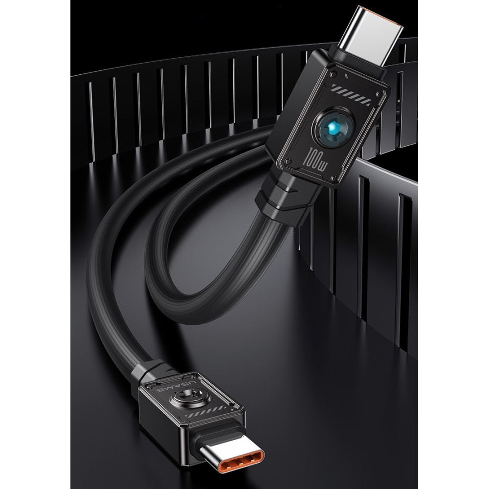 Data Cable Usams US-SJ684 Zine Alloy Type-C to Type-C 100W 1.2m