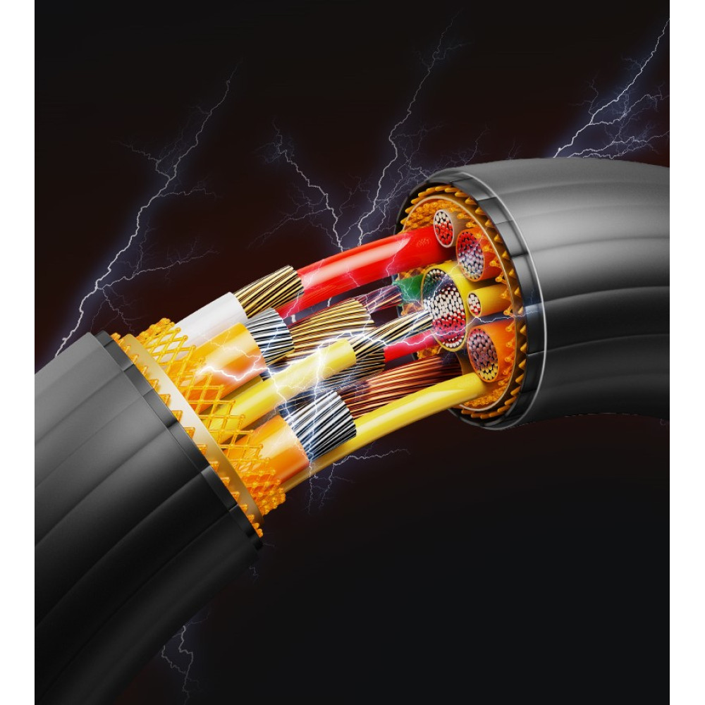Data Cable Usams US-SJ684 Zine Alloy Type-C to Type-C 100W 1.2m