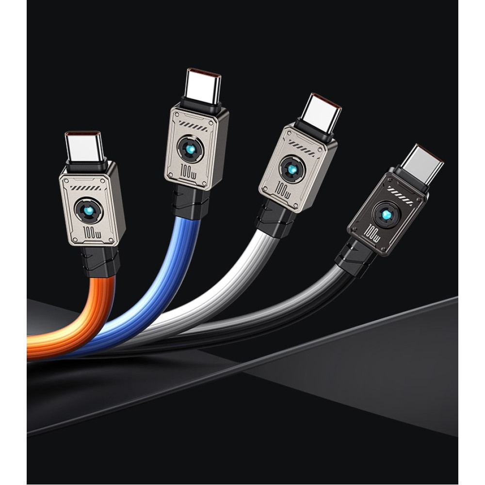 Data Cable Usams US-SJ684 Zine Alloy Type-C to Type-C 100W 1.2m
