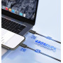 Data Cable Usams US-SJ696 Striped KY Series Type-C to Type-C 60W 2m