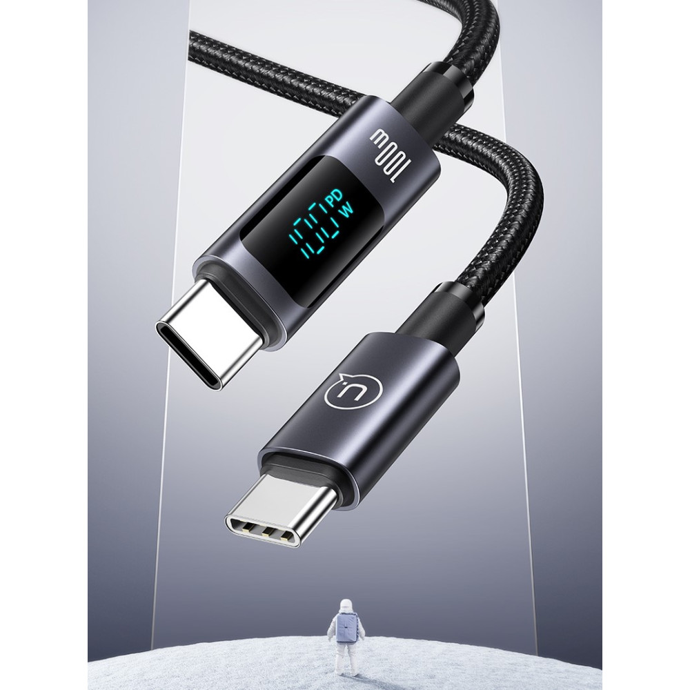 Data Cable Usams US-SJ671 Aluminum Alloy Sufeng Series Type-C to Type-C 100W 1.2m