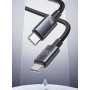 Data Cable Usams US-SJ661 Aluminum Alloy Sufeng Series Type-C to Type-C 60W 1.2m