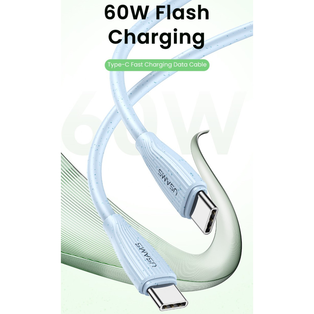 Data Cable Usams US-SJ716 Type-C to Type-C 60W 1m