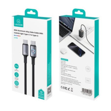 Data Cable Usams US-SJ752 Huan з підсвіткою Type-C to Type-C 60W 1.2m