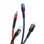 Data Cable Usams US-SJ411 U26 4in1 Type-C+Micro+2Lightning 2A 0.35m