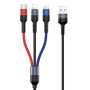 Data Cable Usams US-SJ410 U26 3in1 Type-C+Lightning+Micro 2A 0.35m