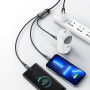Data Cable Usams US-SJ582 U83 3in1 USB to Type-C+Lightning+Micro 66W 1.2m Швидка зарядка