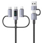 Data Cable Usams US-SJ713 6in1 USB+Type-C to Type-C+Lightning+Micro 60W 1.2m