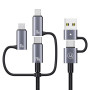 Data Cable Usams US-SJ738 6in1 USB+Type-C to Type-C+Lightning+Micro 240W 2m