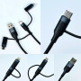 Data Cable Usams US-SJ7579 U62 6in1 USB+Type-C to Type-C+Lightning+Micro 60W 2m