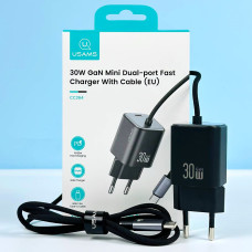 Мережевий зарядний пристрій Usams CC264TC01 Kit-Yi Series GaN PD30W Type-C