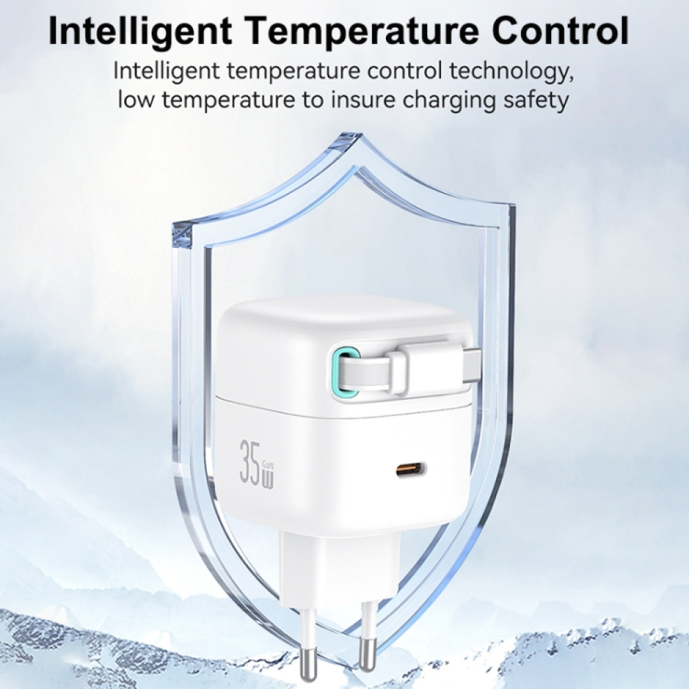 Мережевий зарядний пристрій Usams CC202 GaN PD35W Type-C