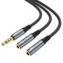 AUX Hoco UPA21 2in1 audio adapter 3.5mm male to 2 female