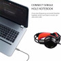 AUX-перехідник KY-191 Headset and Voice 3.5mm to 3.5mm аудіо спліттер