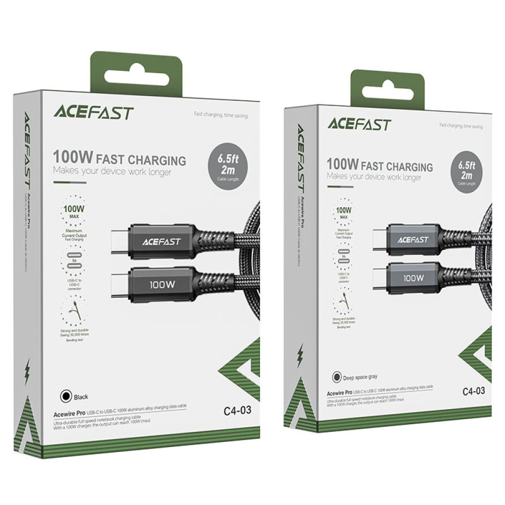  Data Cable AceFast C4-03 Type-C to Type-C 100W 2m