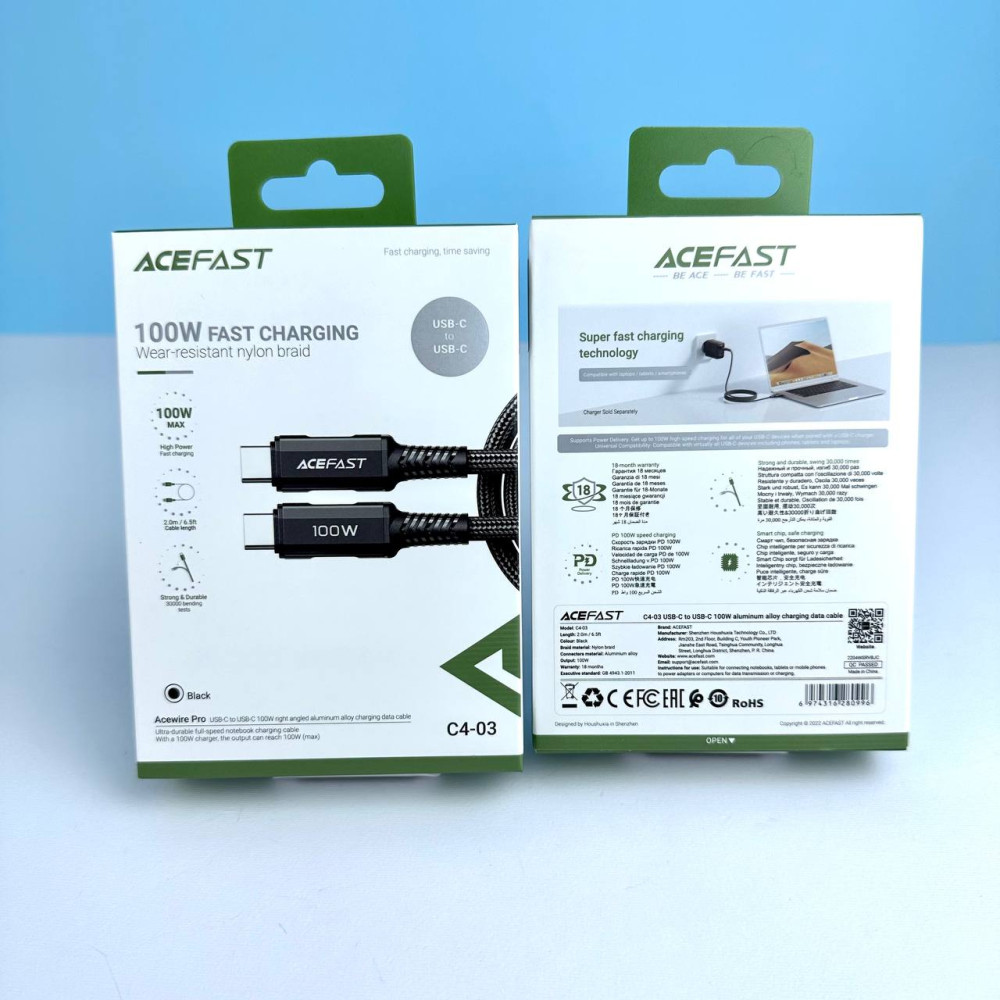  Data Cable AceFast C4-03 Type-C to Type-C 100W 2m