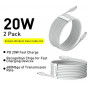 Data Cable Baseus Simple Wisdom Type-C to Lightning 20W 1.5m (2шт. у наборі) TZCATLZJ-02