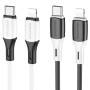 Data Cable Borofone BX79 silicone charging Type-C to Lightning 1m