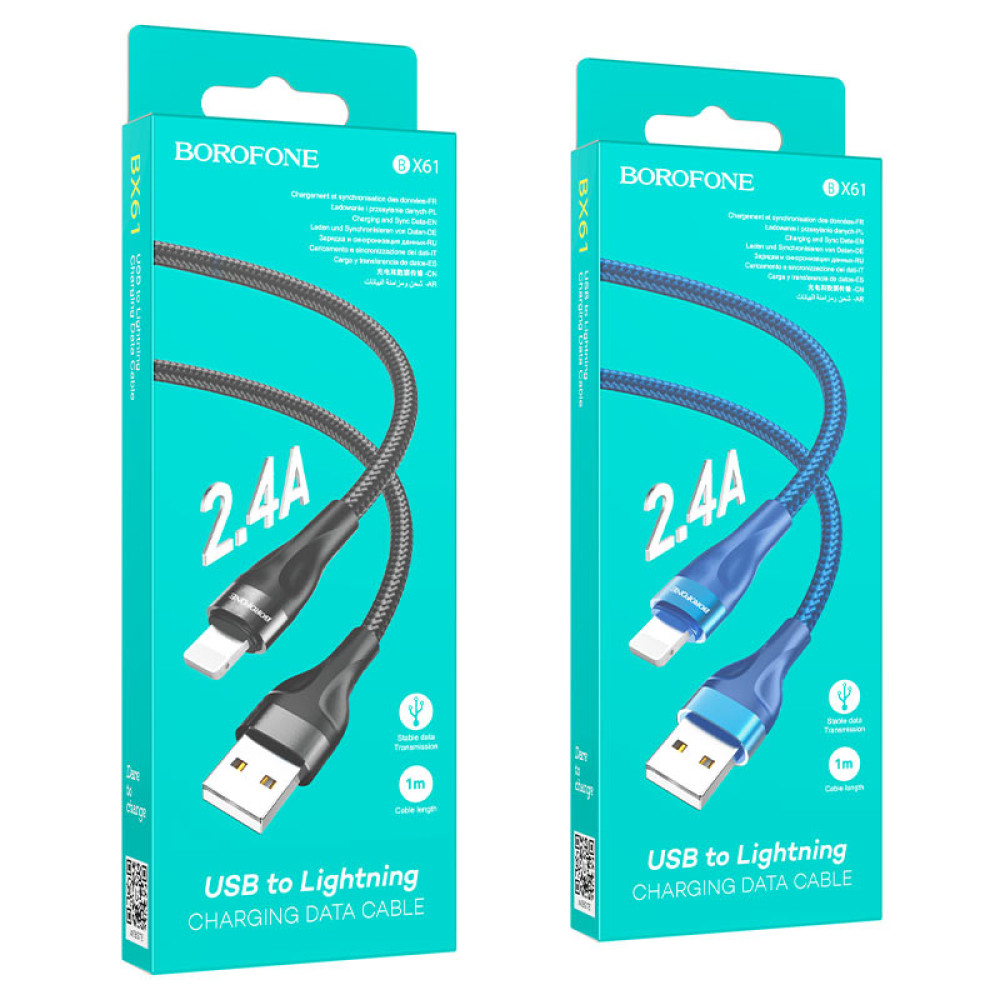 Data Cable Borofone Lightning BX61 Source charging