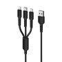 Data Cable Borofone BX16 Easy 3in1 Lightning+Micro+Type-C 1m
