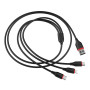 Data Cable Borofone BX17 Enjoy 3in1 Lightning+Micro+Type-C 1m