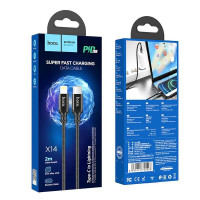 Data Cable Hoco X14 Double speed Type-C to Lightning 20W 2m